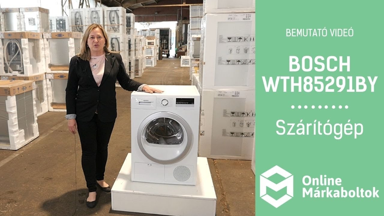 Bosch WTH85291BY | Hőszivattyús szárítógép bemutató videó