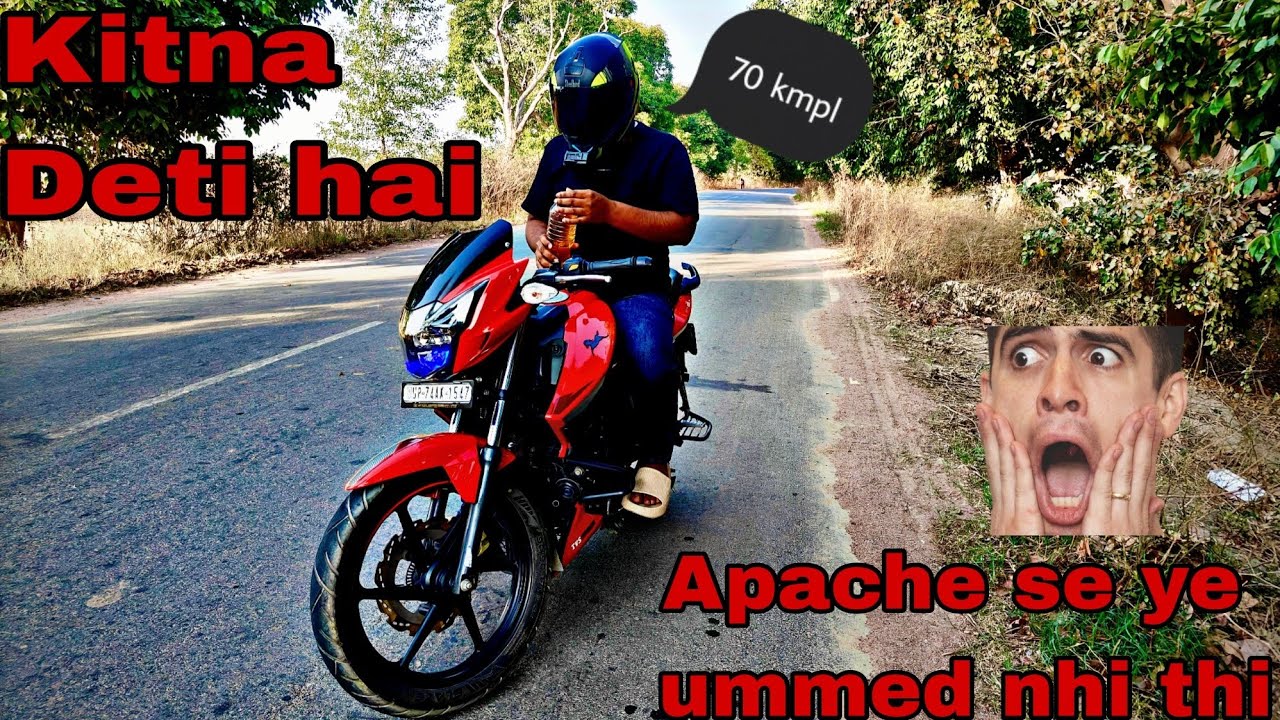 Apache 160 2v BS6 mileage test⛽| Shocking results😮|#viral #trending #video #viralvideo #mileage #TVS