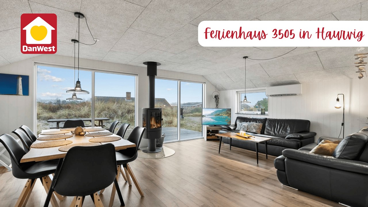 DanWest Ferienhaus 3505 mit Außen‑Whirlpool und Sauna in Haurvig an der dänischen Nordsee