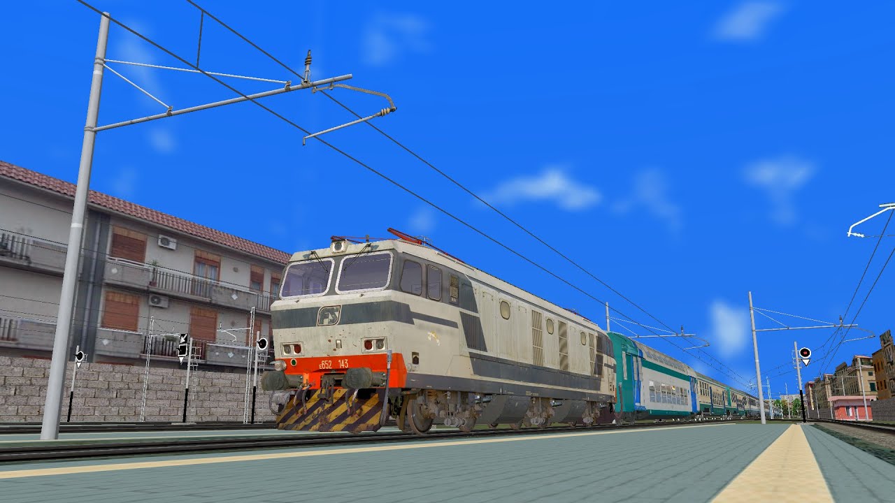 OpenRails activity da Torre Annunziata Centrale a Napoli Centrale | E652 con SCMT e RSC attivi