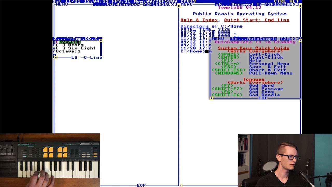 The 'Music Theory' of TempleOS God Songs...kind of