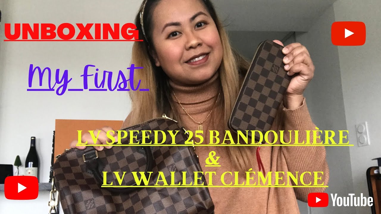 UNBOXING LOUIS VUITTON SPEEDY 25 BANDOULIÈRE & LOUIS VUITTON PORTEFEUILLE (WALLET) CLÉMENCE FEB 2021
