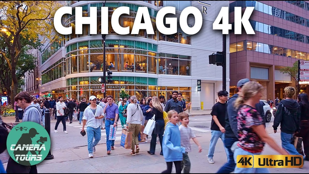 Chicago Starbucks Reserve Roastery Walking Tour 4K 60p