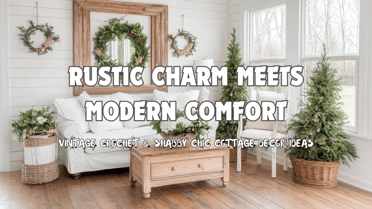 Rustic Charm Meets Modern Comfort: Vintage Crochet & Shabby Chic Cottage Decor Ideas 🏡✨🧶🌸