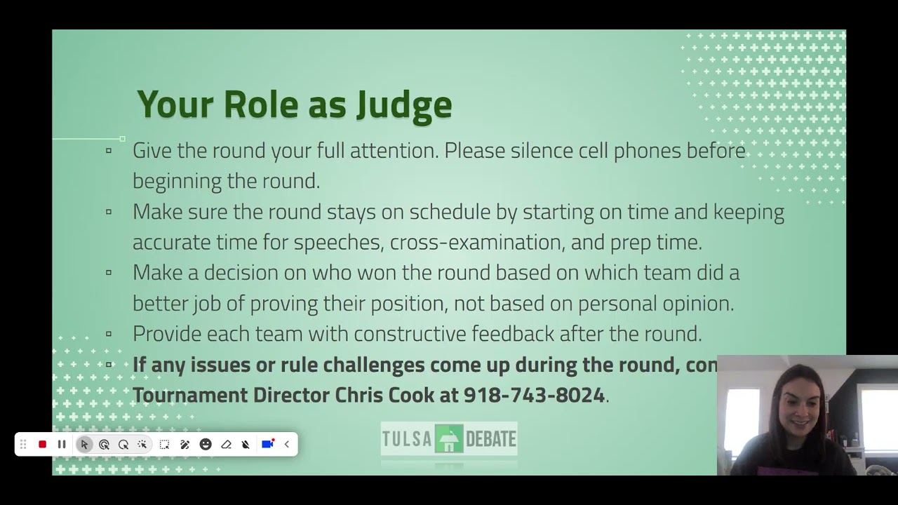24 25 Policy Debate Judge Training Video