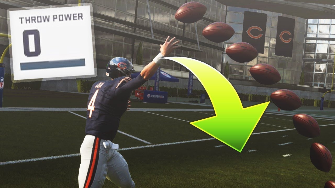 How Far Can A Quarterback With 0 Throwing Power Throw The Football in Madden 19?