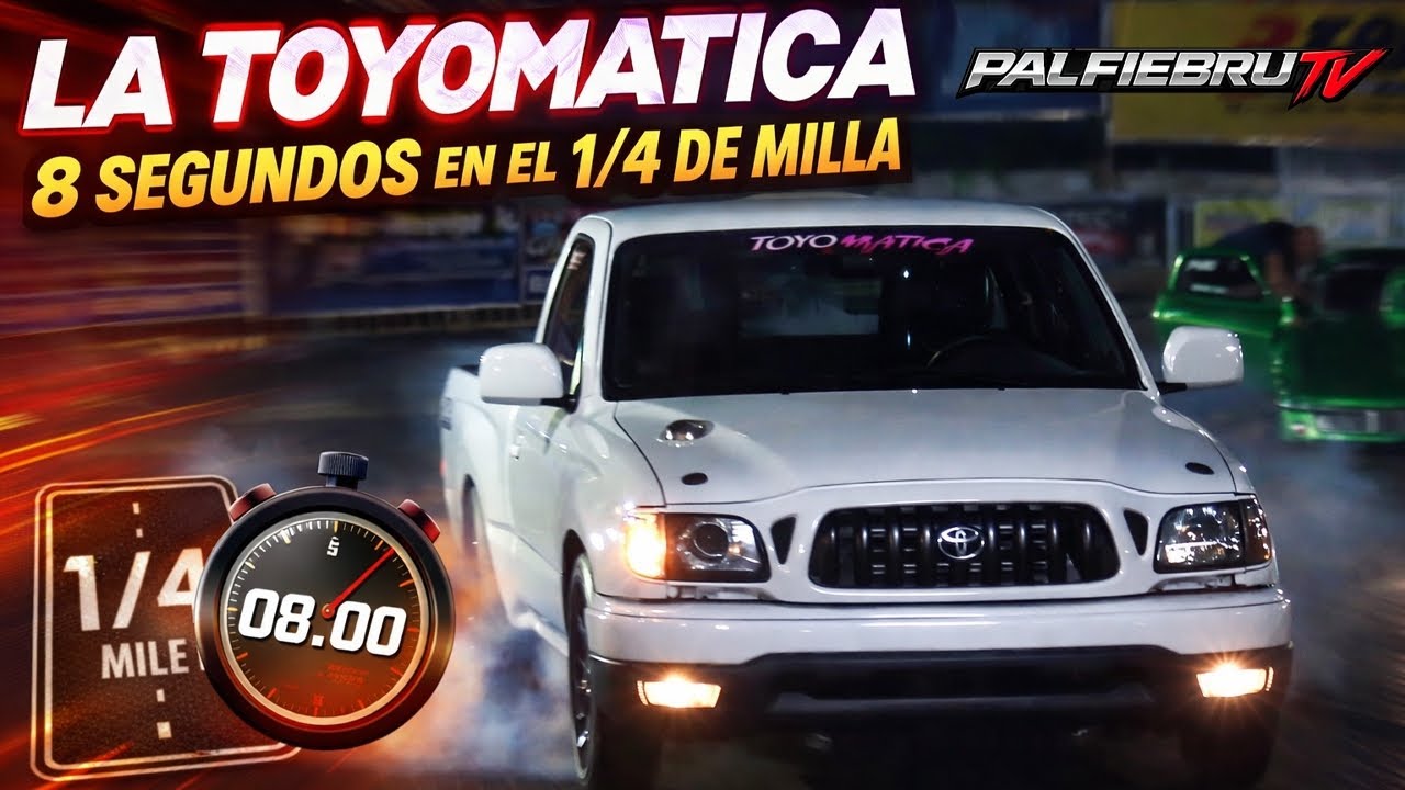 Tacoma Motor 2rz Automatica corre 8 segundos en el 1/4 de milla!! La Toyomatica en Salinas Speedway!