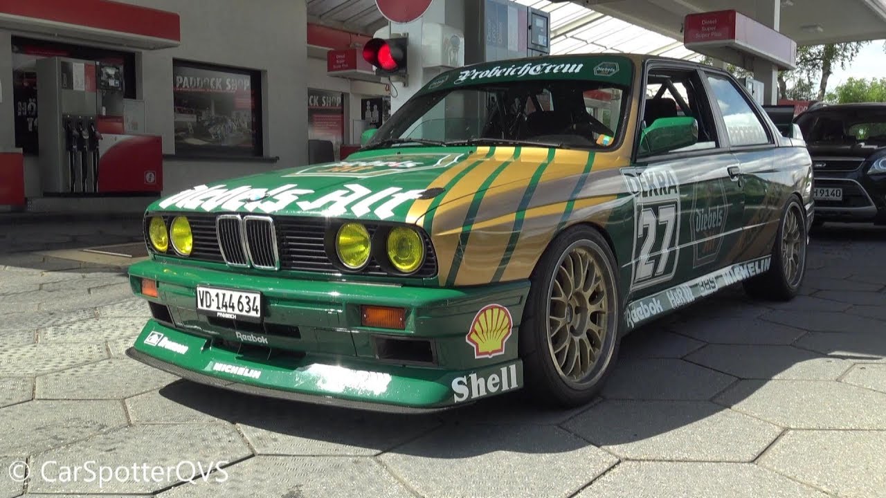 BMW M3 E30 with M5 E39 S62 V8 Engine - Start up, REVS and POWERSLIDE at the Nürburgring!
