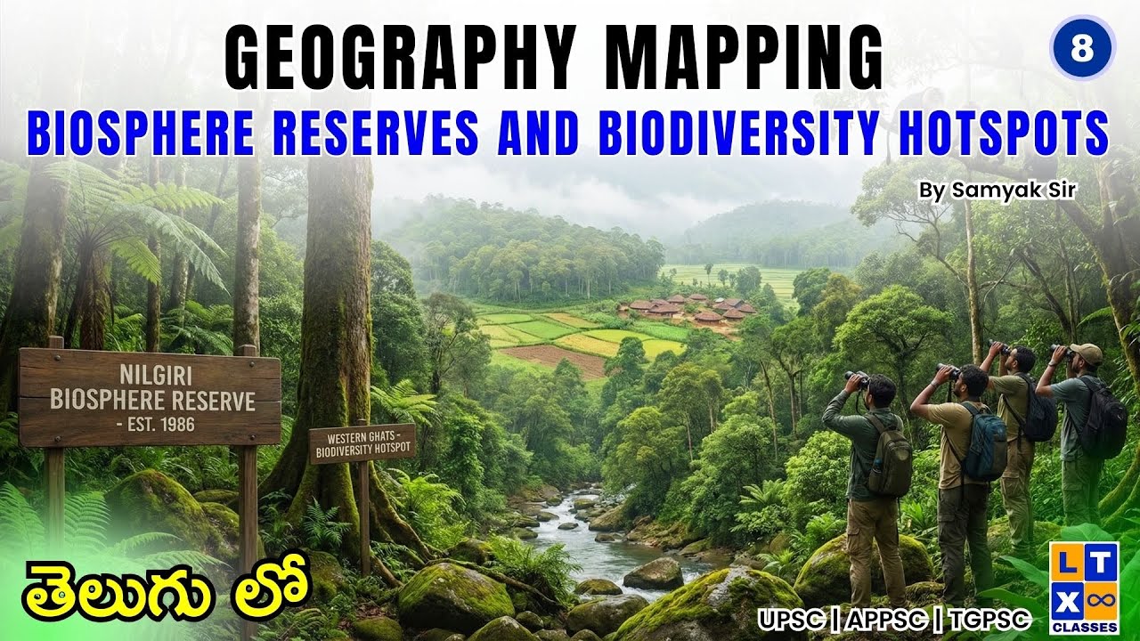 Geography Mapping L8 : Biosphere Reserves and Biodiversity Hotspots  | Samyak Sir | UPSC |