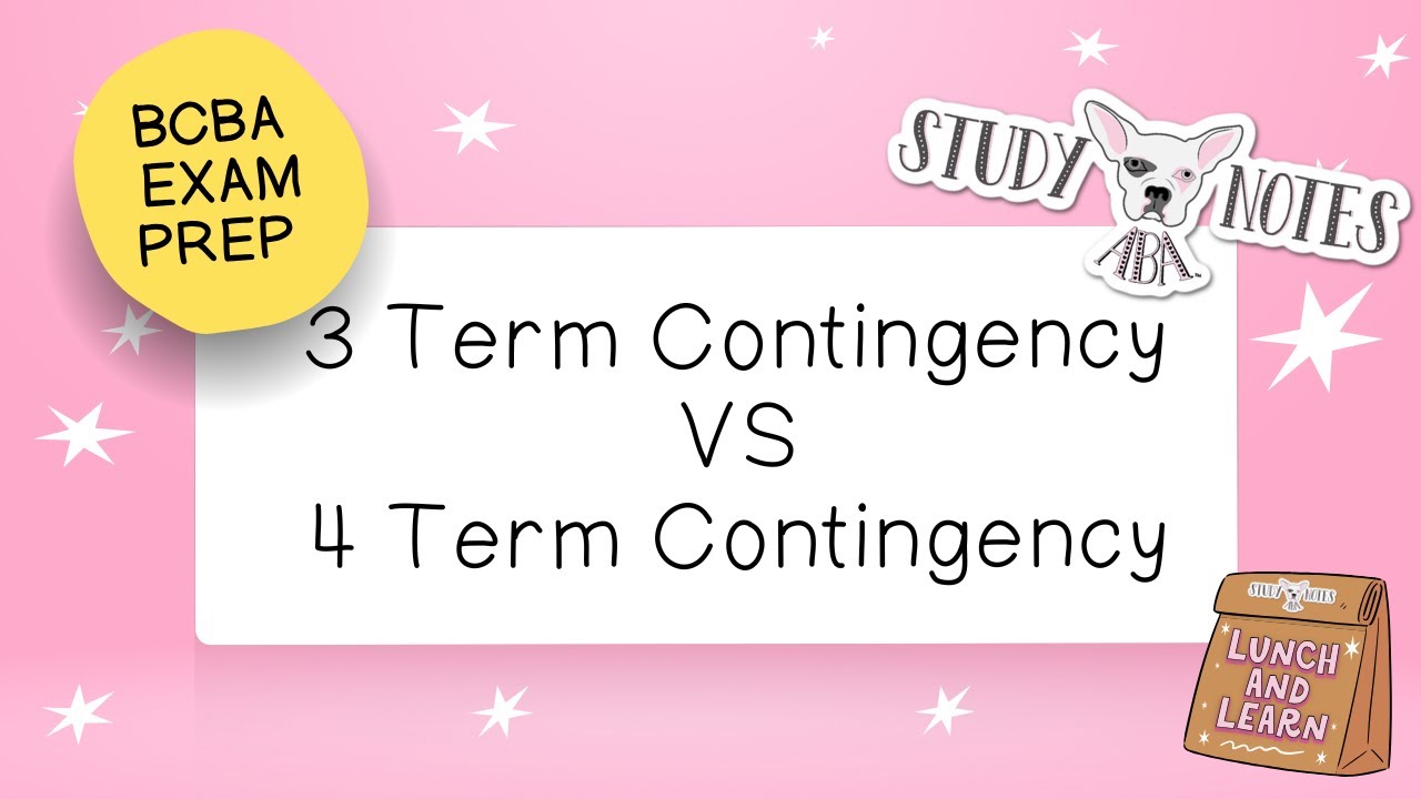 BCBA Exam Prep: 3 Term Contingency vs. 4 Term Contingency