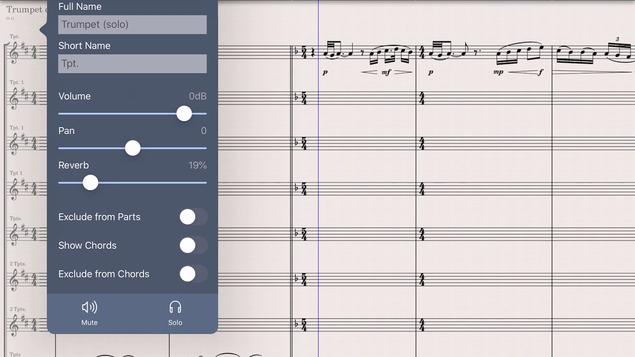 StaffPad Trumpet Comparison