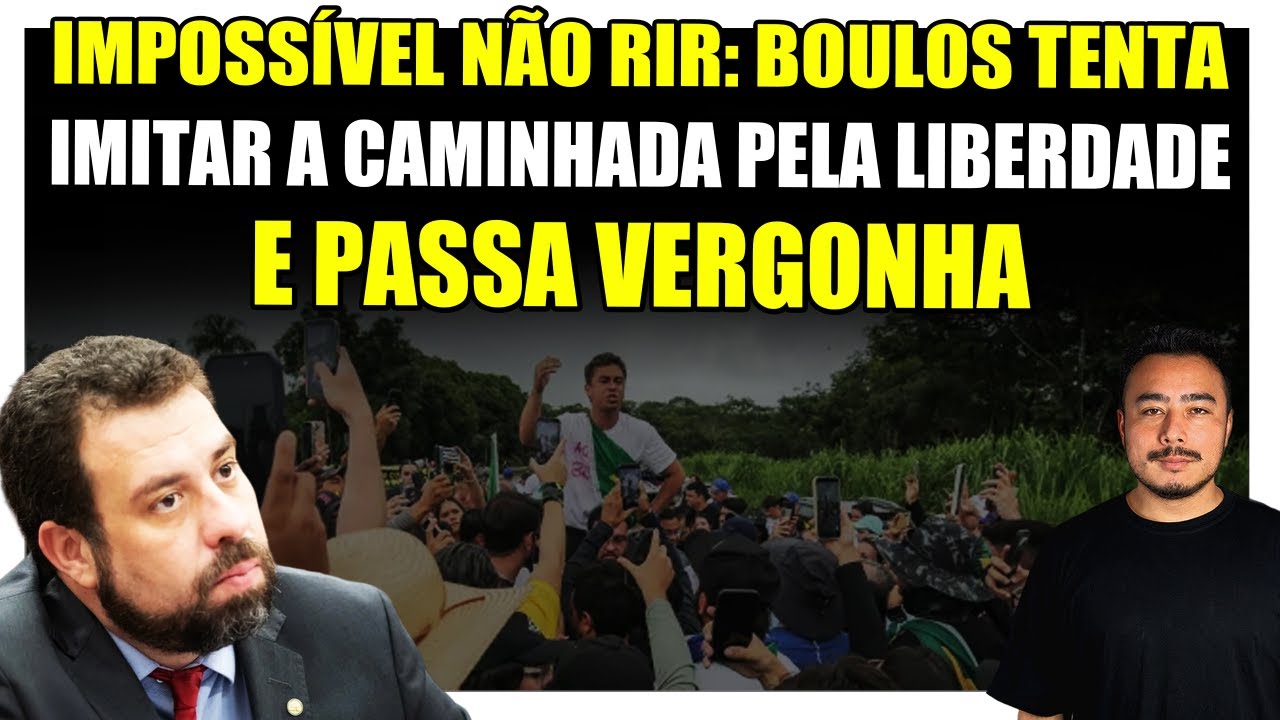 🔴 Impossível não rir: Boulos tenta imitar a Caminhada pela Liberdade e passa vergonha!