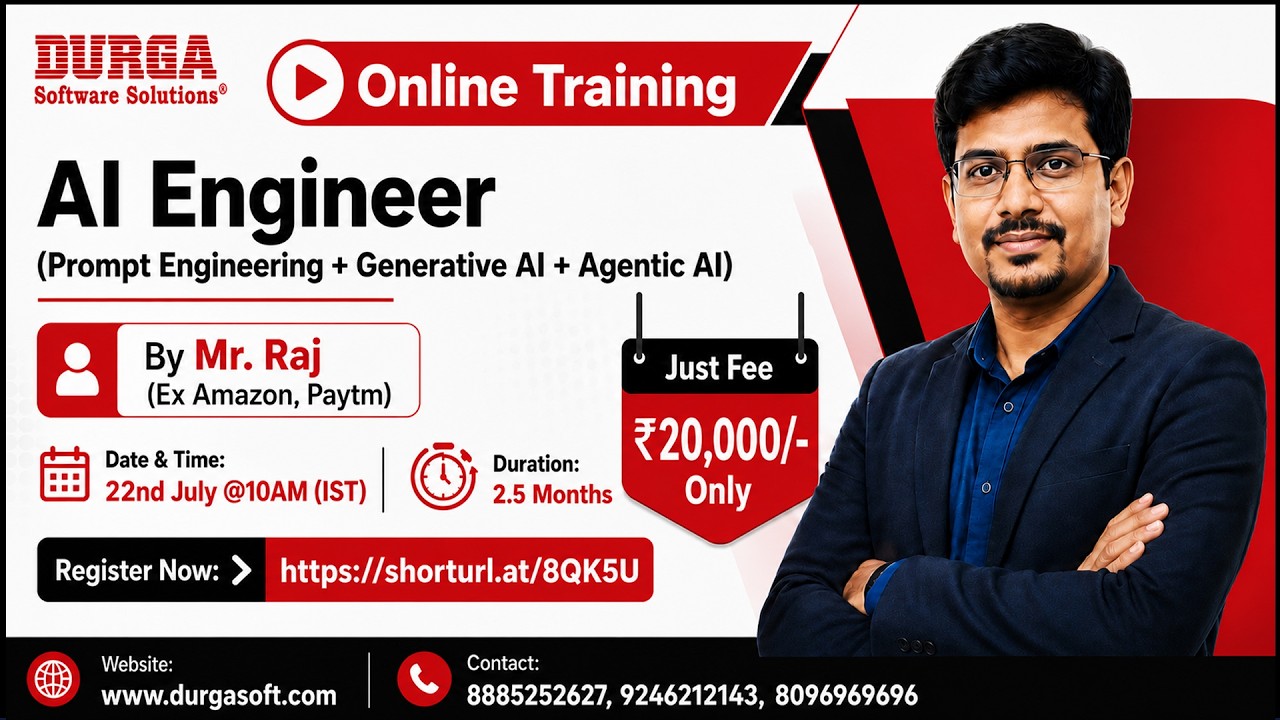 AI Engineer (Prompt Engineering + Generative AI + Agentic AI) Online Training @ DURGASOFT