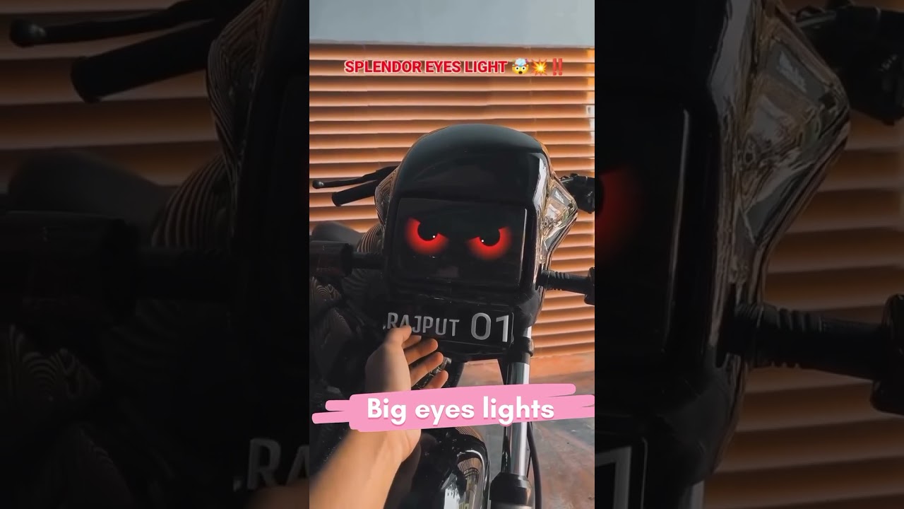 #splendor led eyes 👀 headlight // modified headlight for Splendor //shakti accessories Karol Bagh