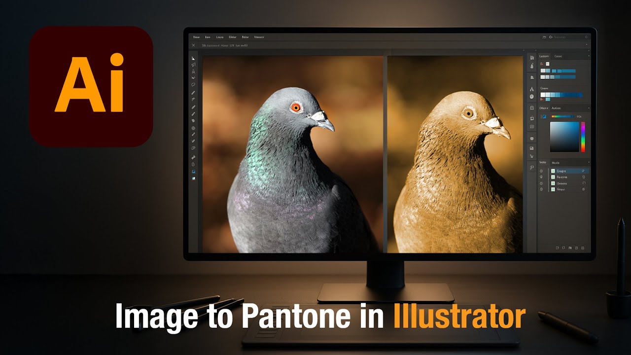 Convert Any Image to One Color or Pantone in Illustrator-Quick & Easy!