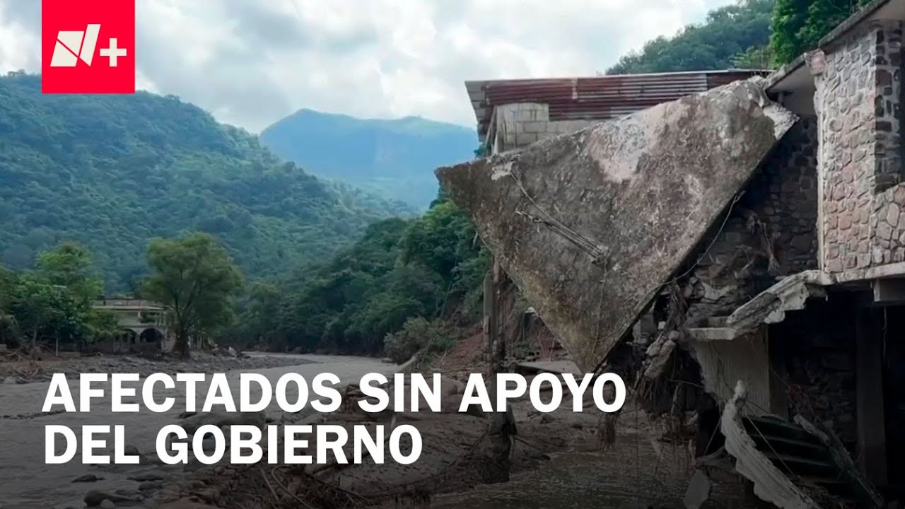 En Huehuetla no ha llegado la ayuda, pobladores limpian el lodo luego de lluvias - Despierta