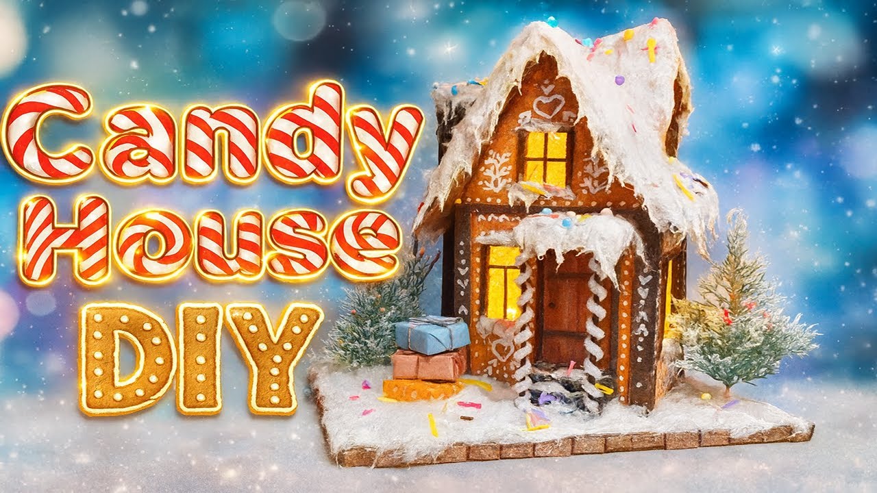 Gingerbread and Candy House Night Light DIY | Cozy Handmade Winter Decor