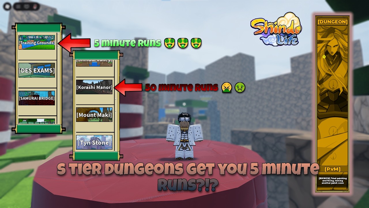 The BEST Dungeons to Grind in Shindo Life