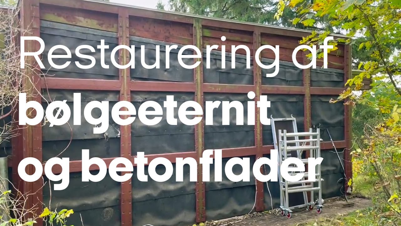 Poul Erik Thyrrings eget hus i Herning: Restaurering af bølgeeternit og betonflader