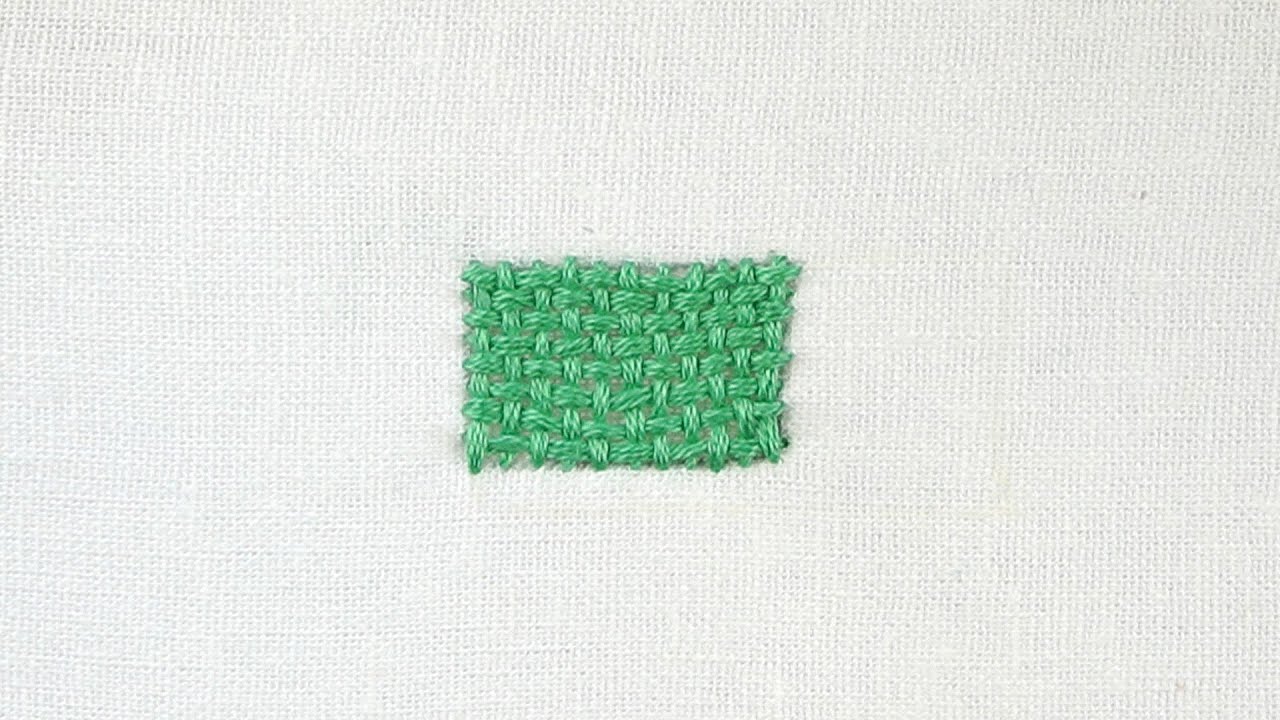 How to do a Basketweave Stitch in Embroidery