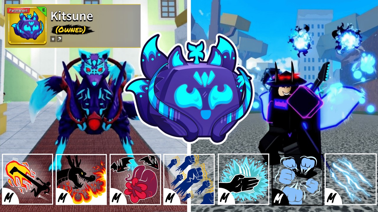 EZ Kitsune fruit Combos with Every Melee! Blox fruits
