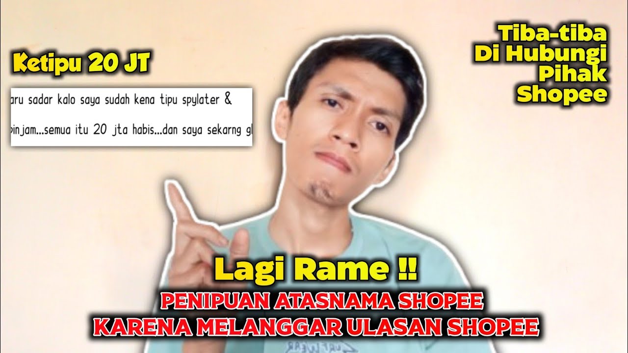 Penipuan Atasnama Shopee Karena Melanggar Ulasan di Shopee
