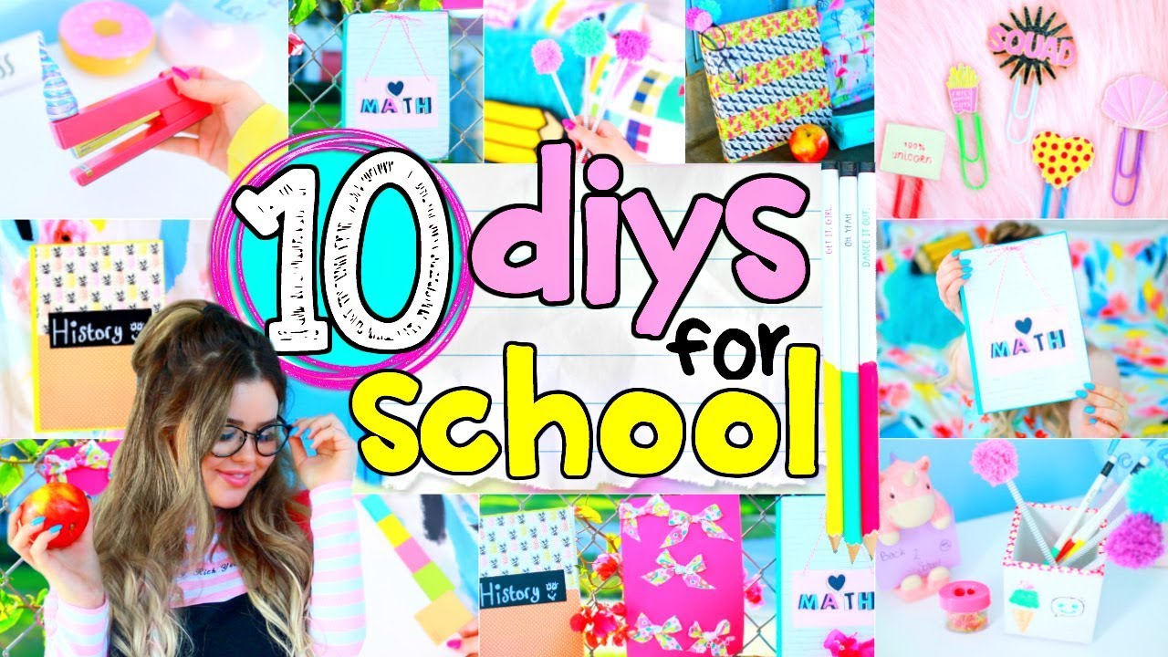 10 DIY School Supplies 2017 | Easy 5-Minute Crafts + Back To School DIY Projects Ideas!