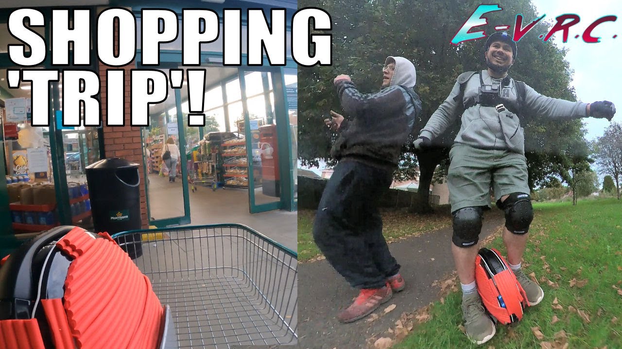 Taking an Electric Unicycle SHOPPING was a CHALLENGE - Ninebot One S2
