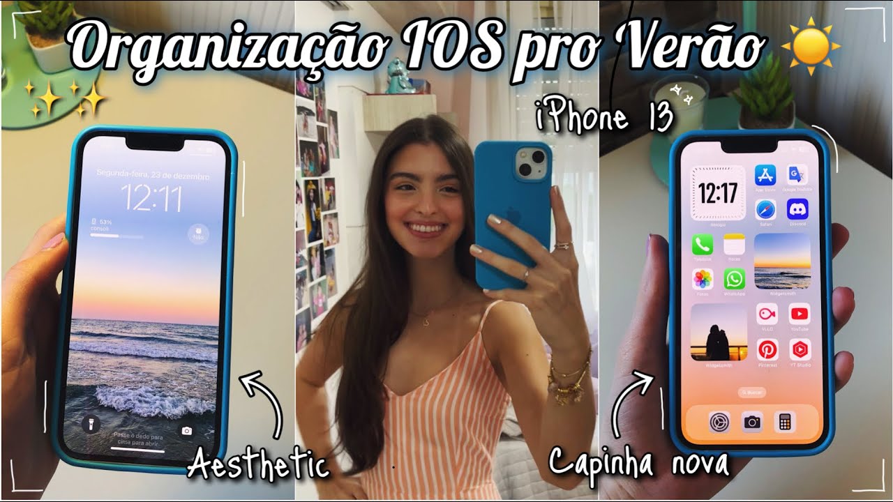 Organizando e limpando meu iPhone 13 (2025) | aesthetic verão e capinha nova !