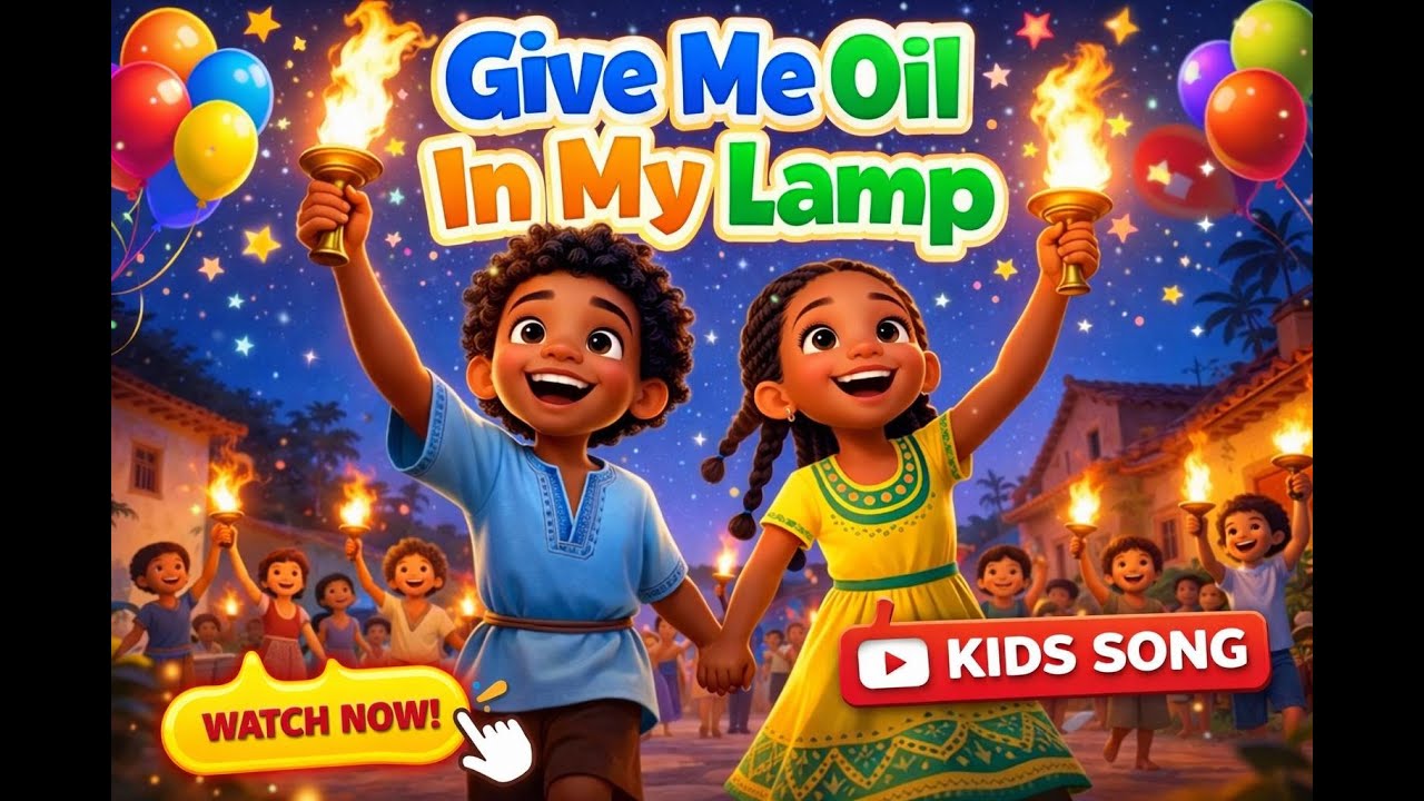 Give Me Oil In My Lamp | Fun Christian Kids Song | Animation Video