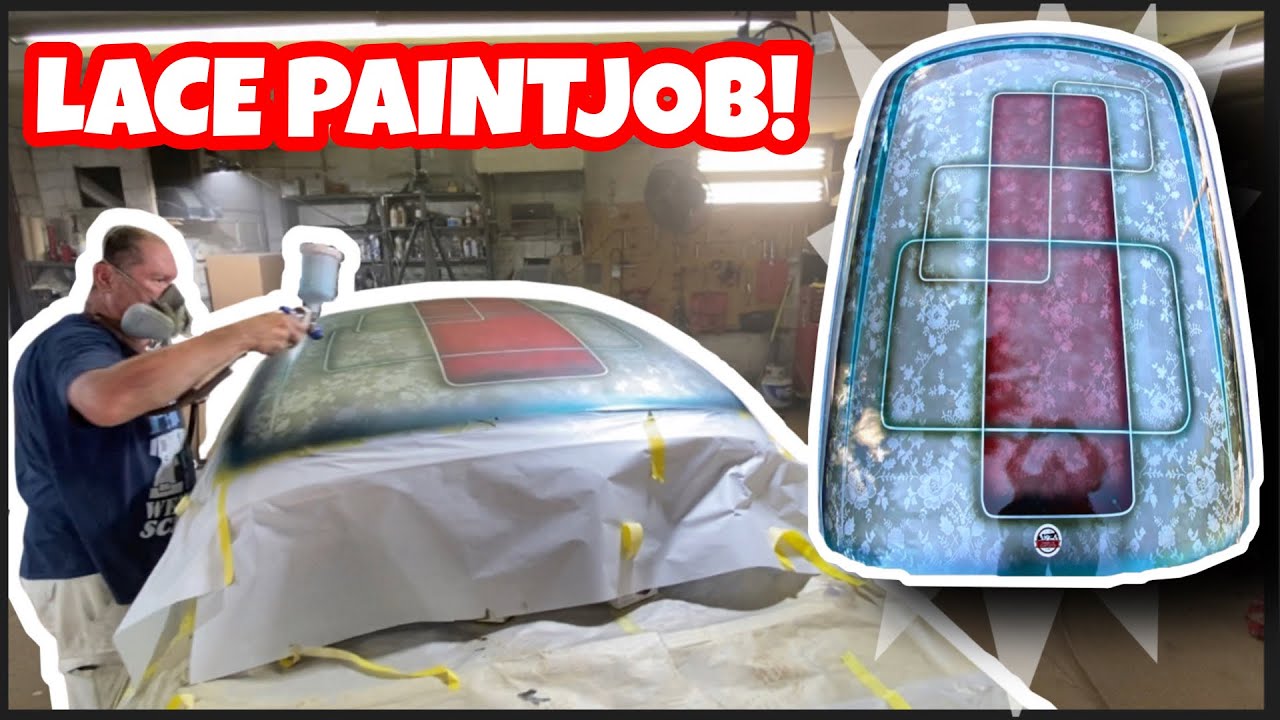 CUSTOM LACE PAINTJOB ON A HOT ROD! HOW TO DO LOWRIDER STYLE PAINT FOR CHEAP! BUDGET RAT ROD BUILD!
