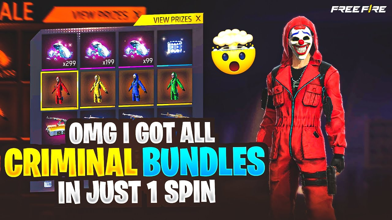 14000 Diamonds Top Criminal Bundle Royale 🥺 | All Criminal Bundles Claimed | Garena Free Fire