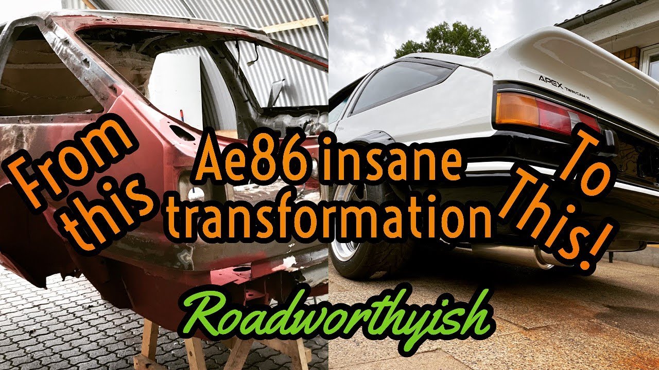Toyota Ae86 Insane transformation - episode 4. Restoration time lapse. Roadworthyish build series.