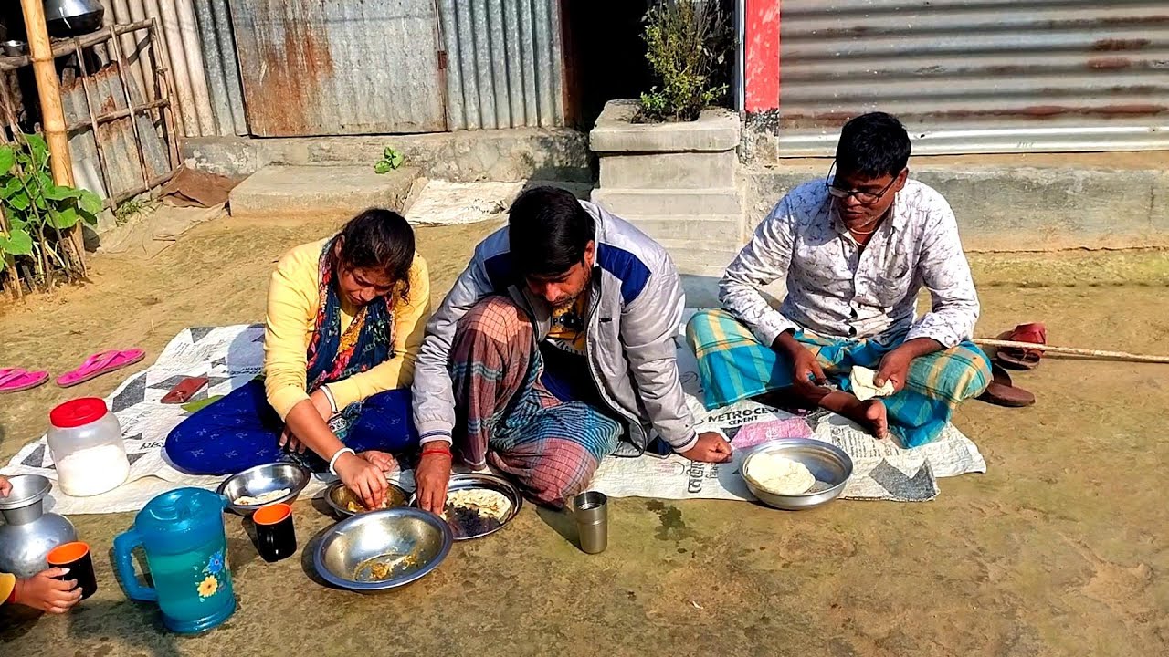আজকে সব বাসি খাবারের আয়োজন//আমরা মানুষ খুবই খারাপ//simple village cooking vlog