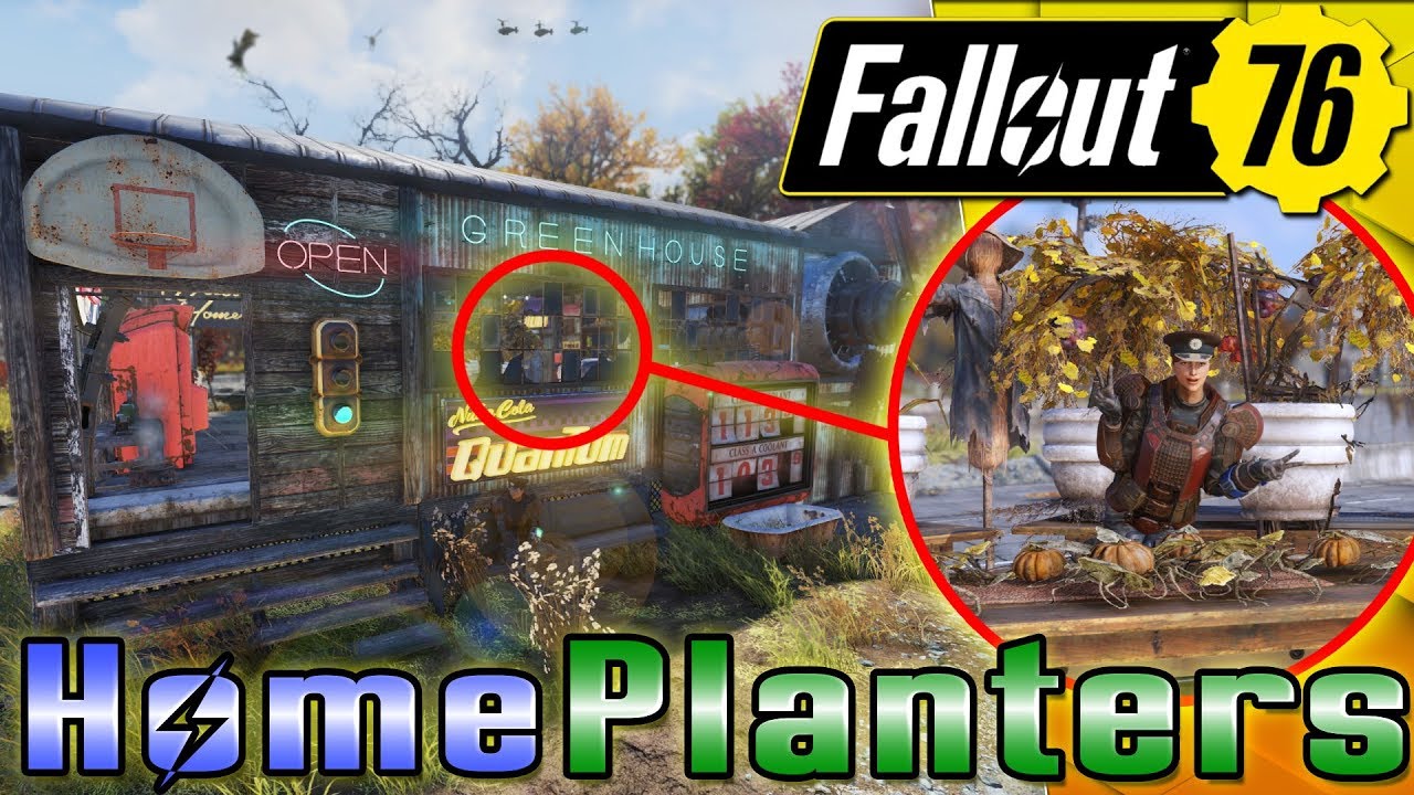 INTERIOR GREENHOUSE FARM!! - WORKING INTERIOR PLANTS - Fallout 76 CAMP BUILDING
