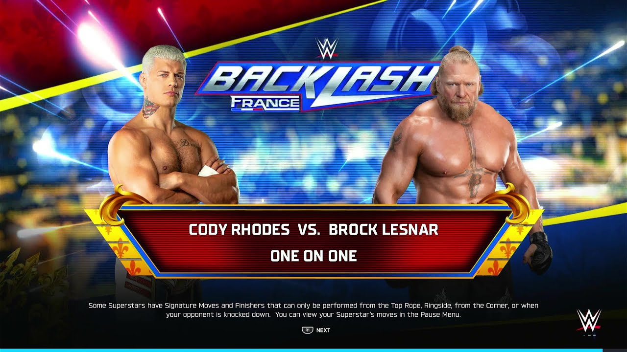 WWE 2K25 - Cody Rhodes vs. Brock Lesnar
