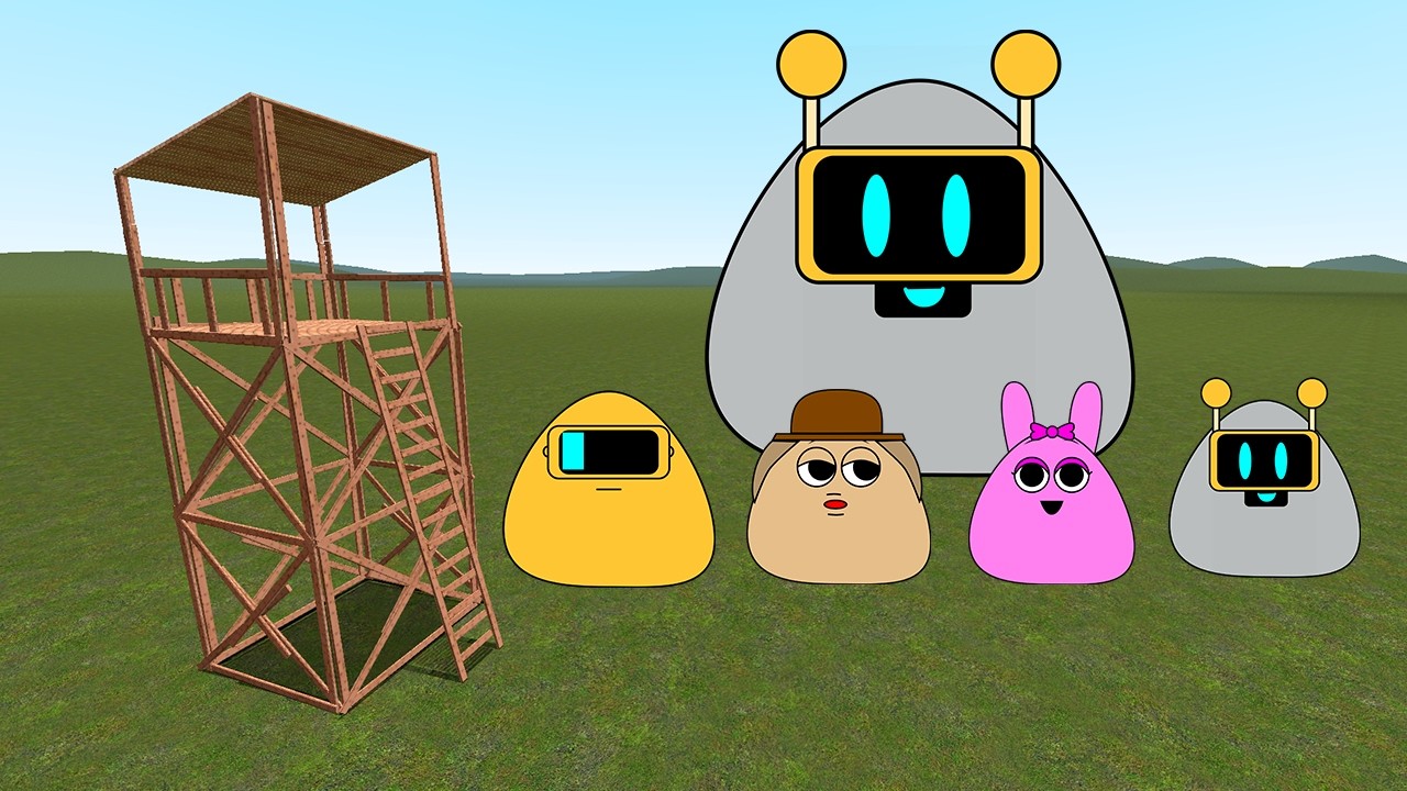 Sprunki Pou Vs Towers In Garry's Mod Part 2 | Nikopoaz
