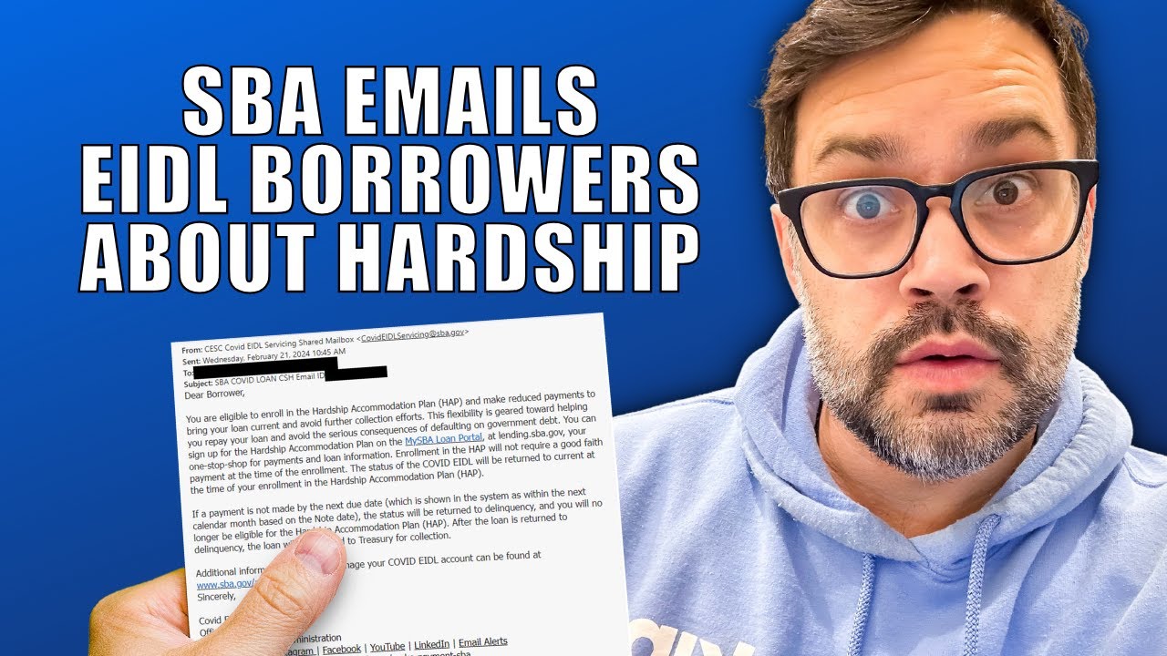 SBA Emails EIDL Borrowers Hardship Updates