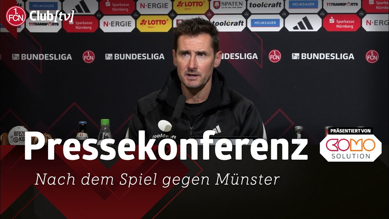 Die Pressekonferenz mit Miro Klose & Alexander Ende nach dem Spiel gegen Münster 1:1