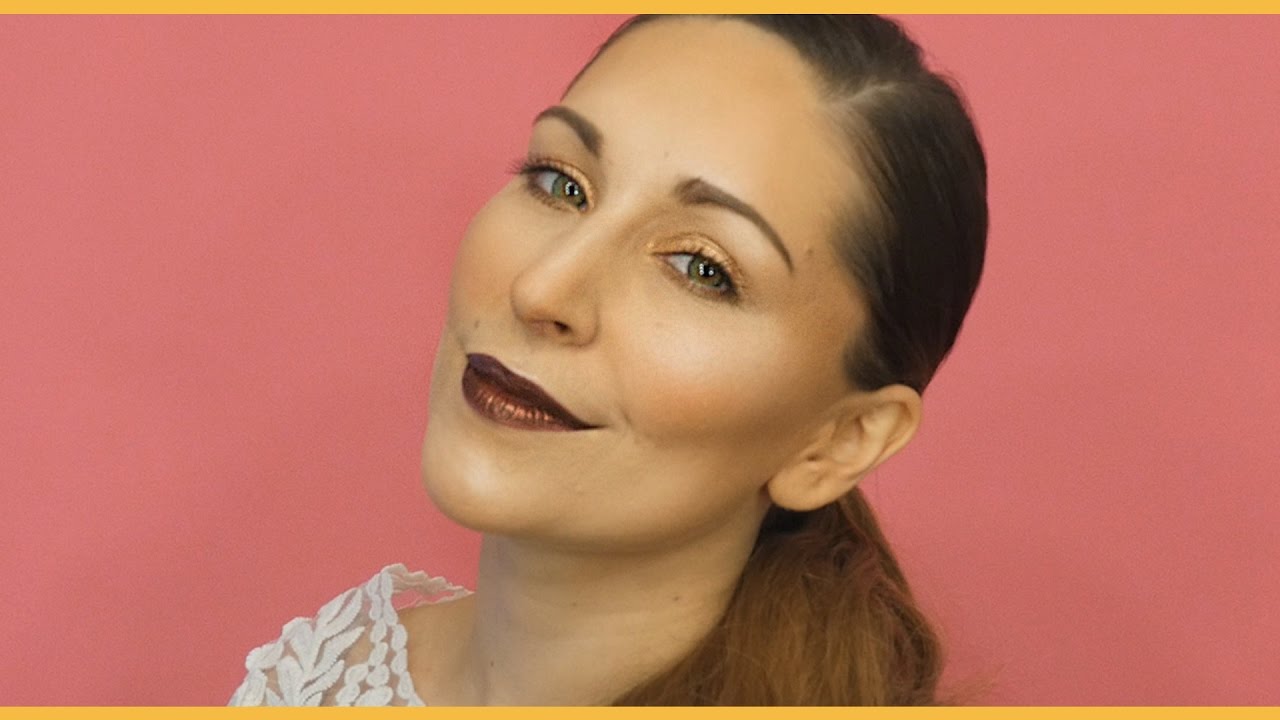 Makijaż z Utnicką: Strobing co i jak? Gold Eye & Dark Lips