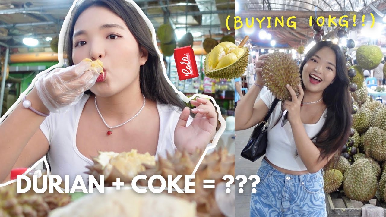 Experiencing Durian Market in Davao ! 🇵🇭 Trying DURIAN + COkE for the First Time 😳