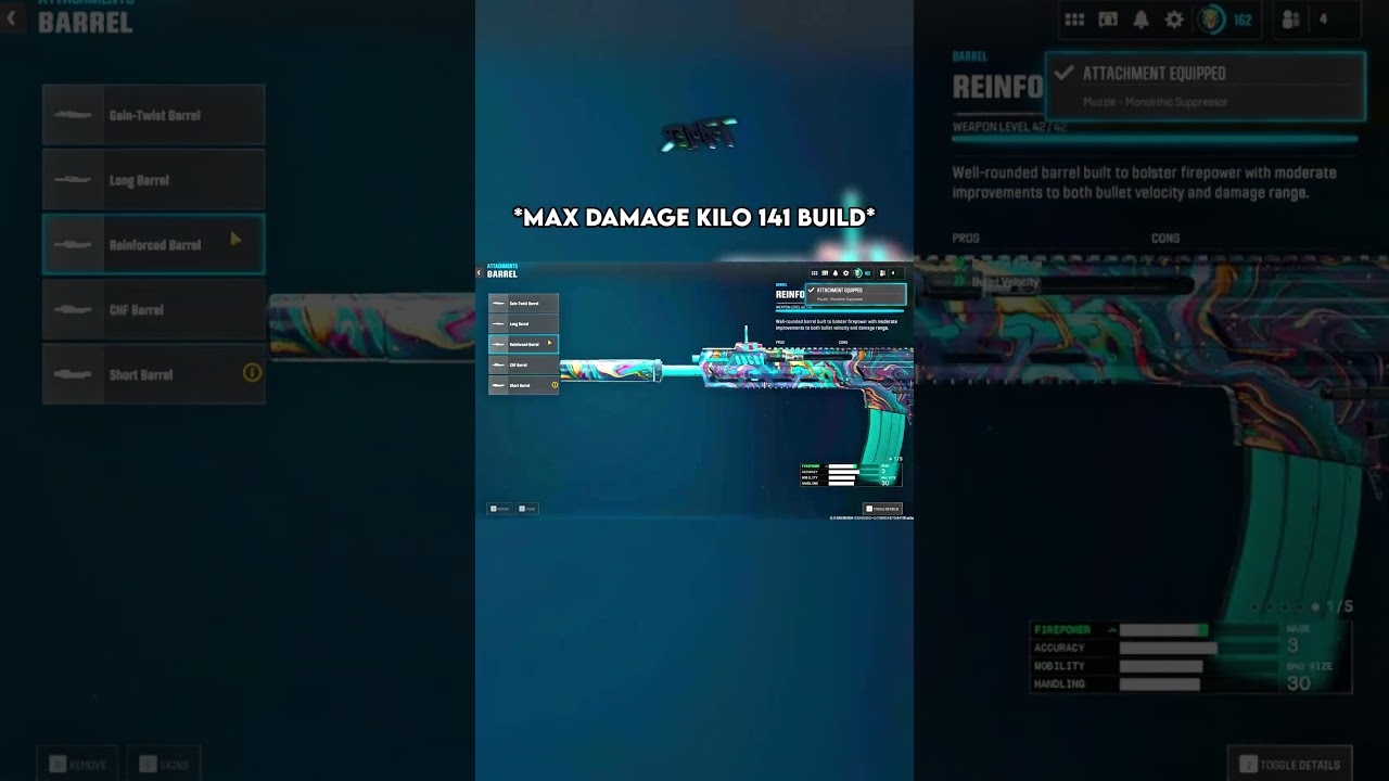 THE *MAX DAMAGE* KILO 141 BUILD on WARZONE 👑 #warzone #callofduty #bo6 #rebirthisland #cod #shorts