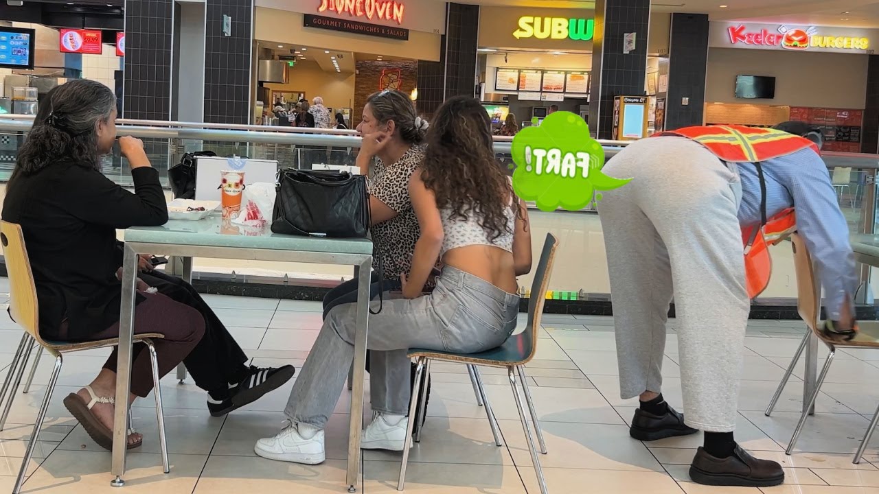 Fat Guy With BBL Farts In Women's Faces At The Mall!!!