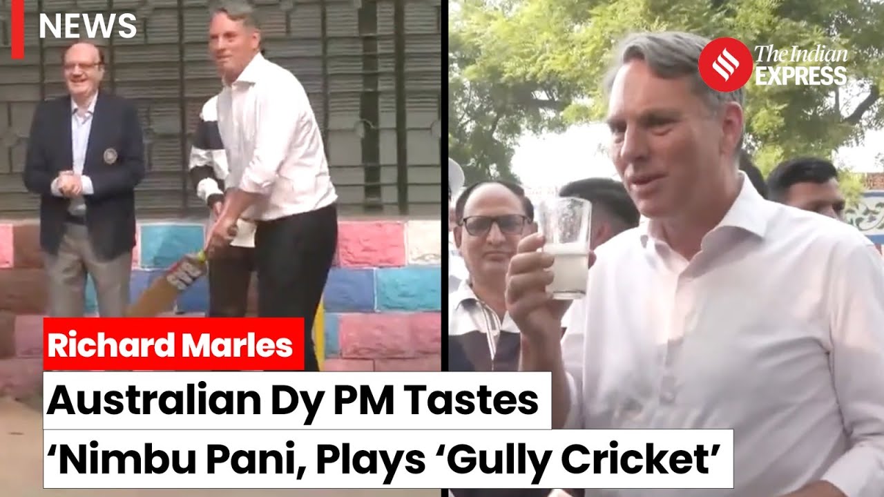 Richard Marles In India: Australian Deputy PM Enjoys Delhi's Street Treats, and Plays Gully Cricket