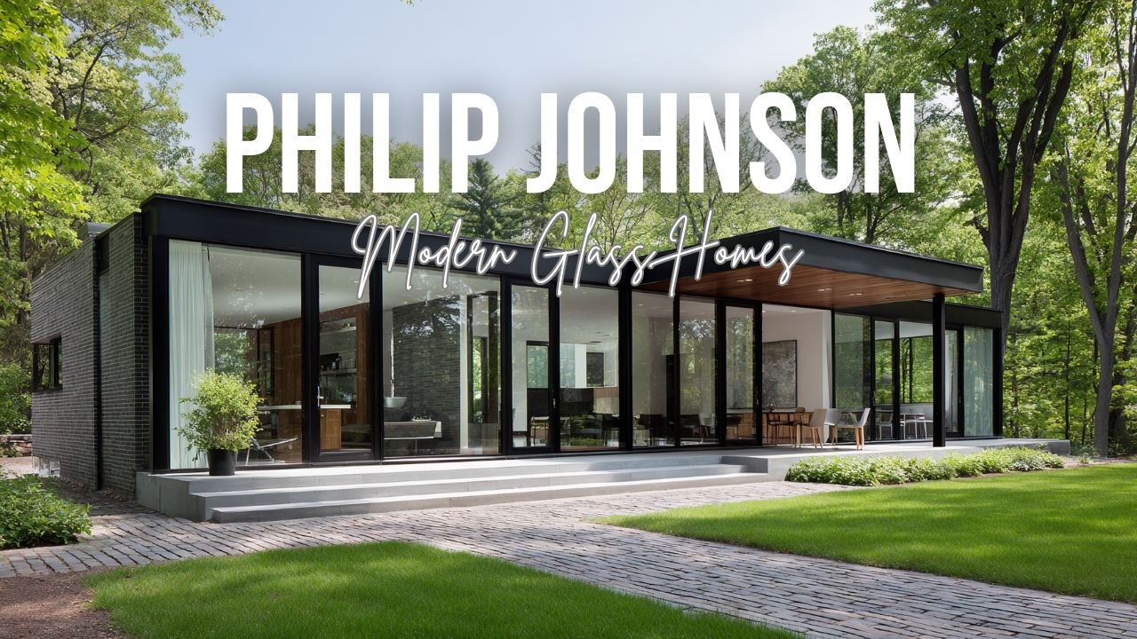 Philip Johnson Inspired Modern Glass Homes with Iconic Minimal Style