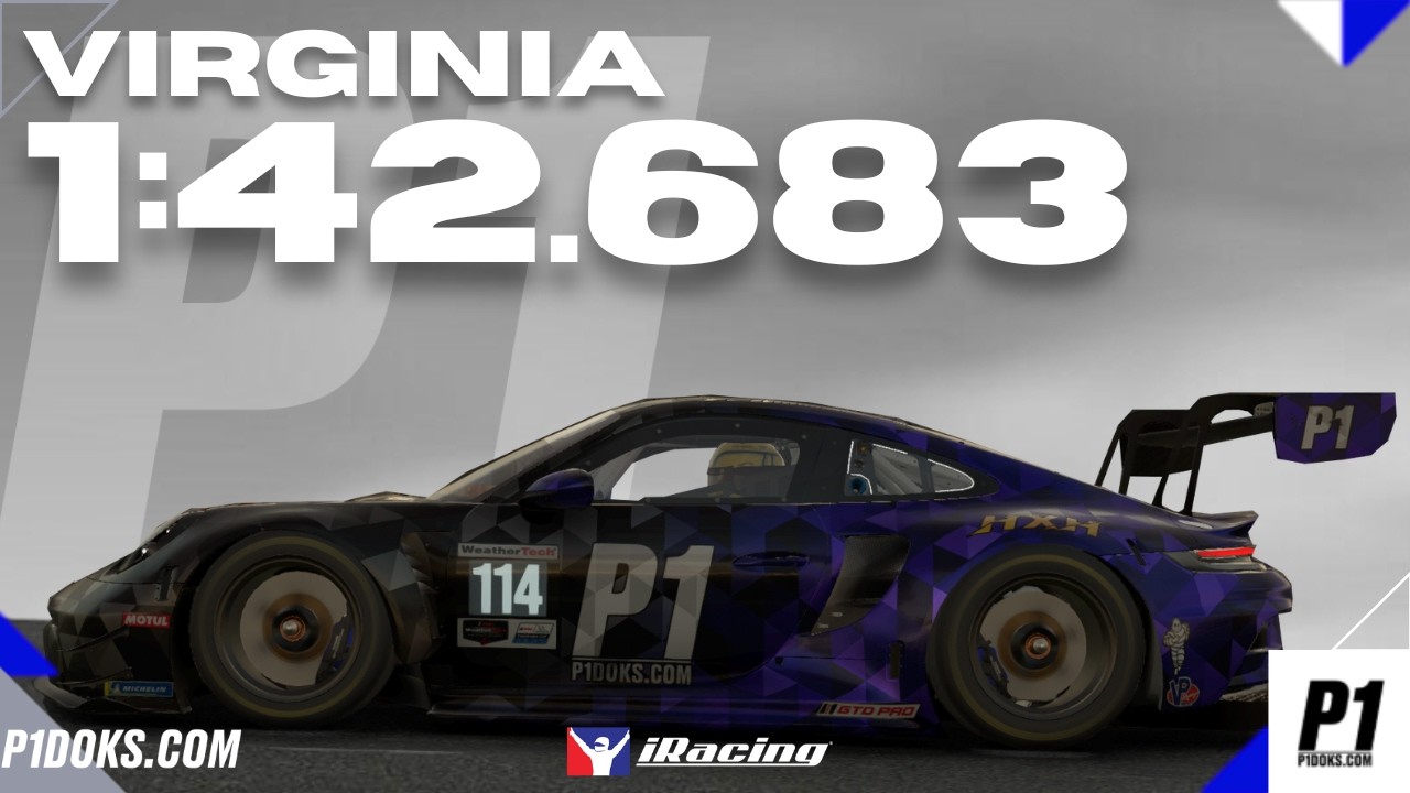 1:42.683 - Porsche GT3 - VIR - GT Sprint -│P1DOKS.COM 26S1 WEEK 9