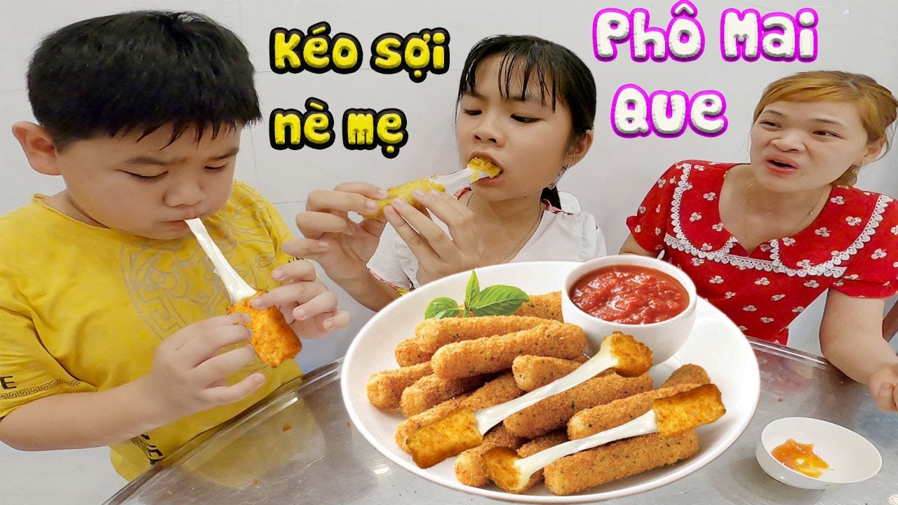 Lần Đầu Trang Và Vinh Tự Tay Làm Phô Mai Que Kéo Sợi