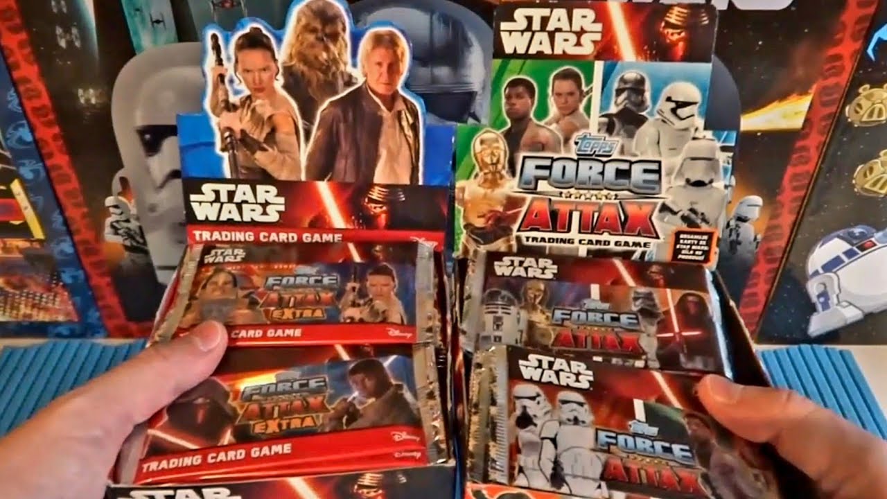 Quick Unboxing: Part-1 Topps Star Wars Force Attax Full booster box Rare Cards Collection 