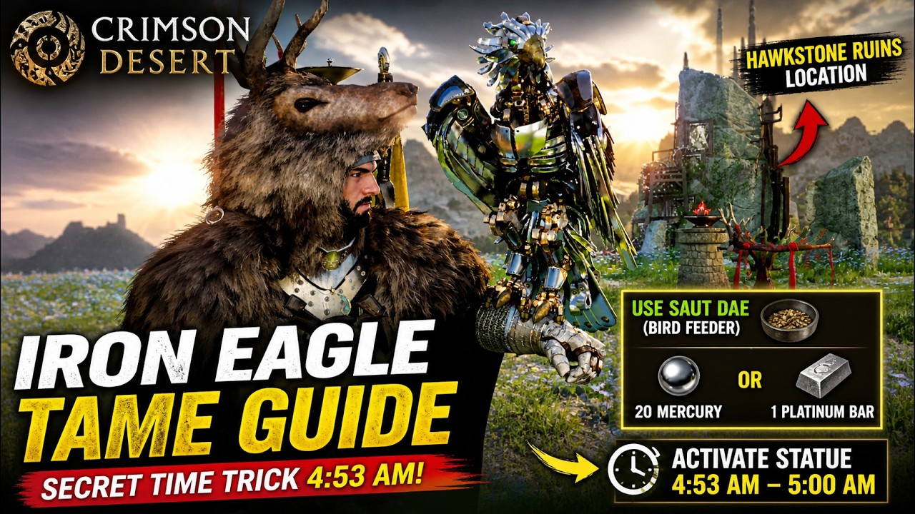 Iron Eagle Pet Tame Guide 🦅🔥 | Secret 4:53 AM Time Trick & Hawkstone Ruins Location | CD | AshuPlays