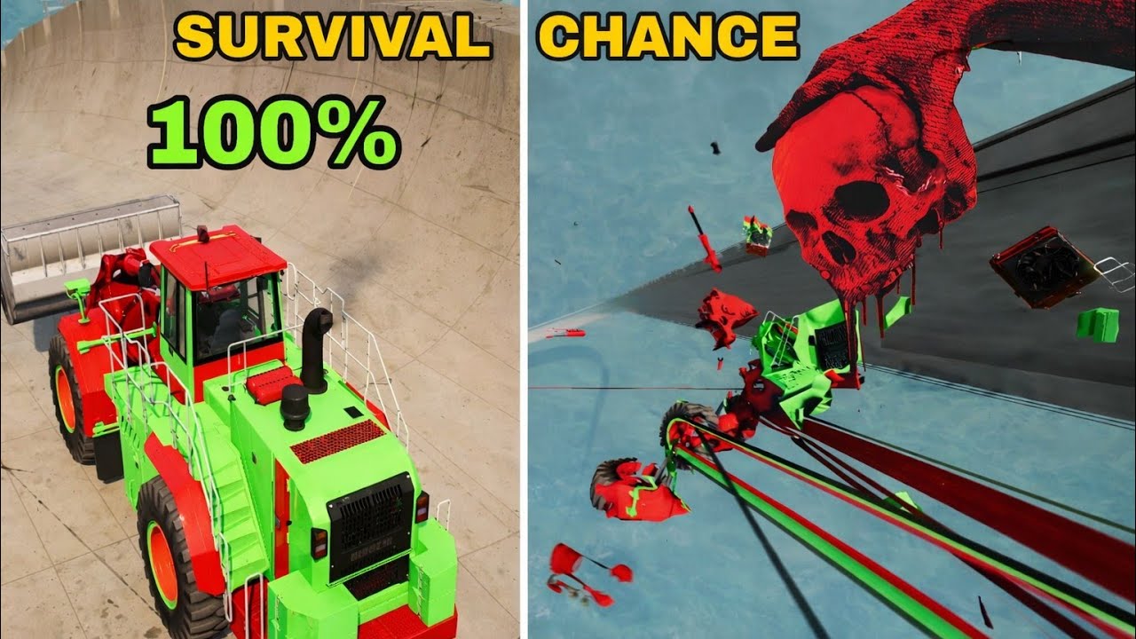 BeamNG.drive Survival Chance Test (With Dummies) | Realistic Crashes #23